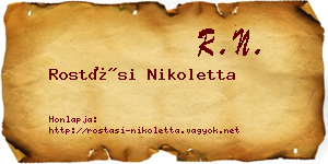 Rostási Nikoletta névjegykártya