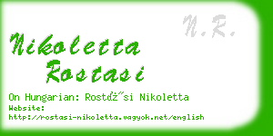 nikoletta rostasi business card